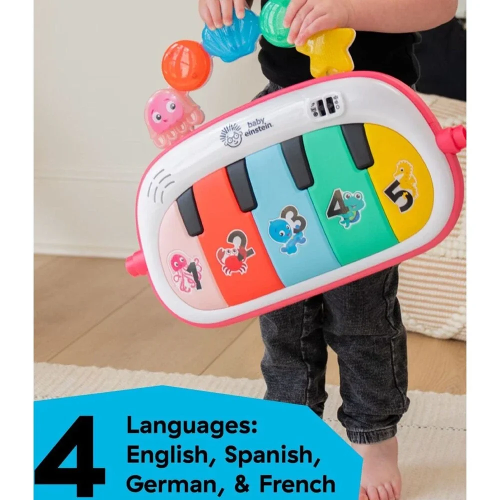 Baby Einstein 4-in-1 Kickin Tunes Jellyfish Jamboree Music Gym Pink NWT